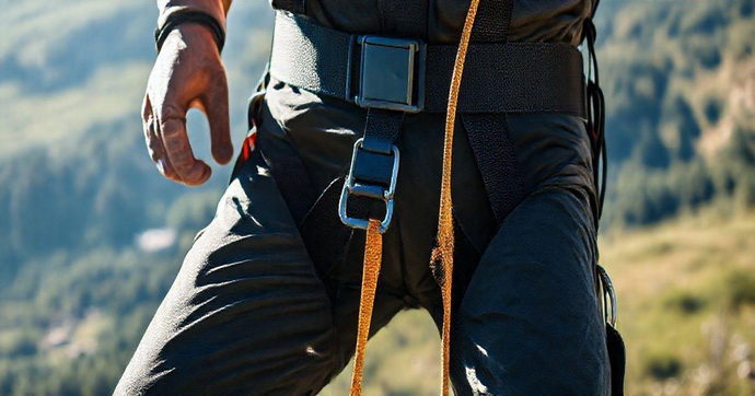 Cinto de Seguran&ccedil;a Tipo Paraquedista com Talabarte Duplo