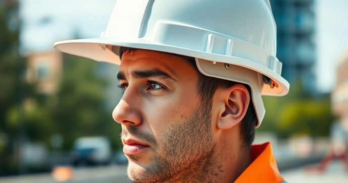 Capacete de obra branco: seguran&ccedil;a e estilo para profissionais da constru&ccedil;&atilde;o