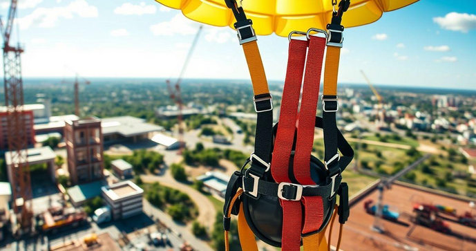 Cinto de Seguran&ccedil;a Tipo Paraquedista com Talabarte Duplo: Seguran&ccedil;a e Conforto em Altura